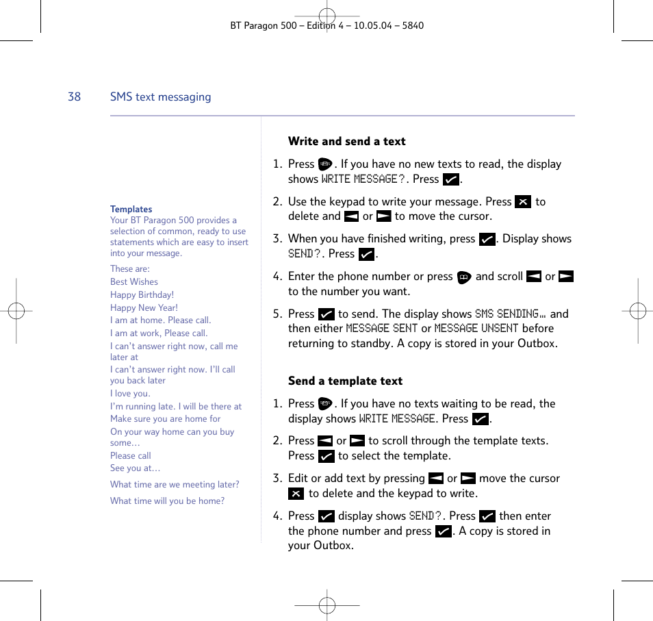 BT PARAGON 500 User Manual | Page 38 / 61