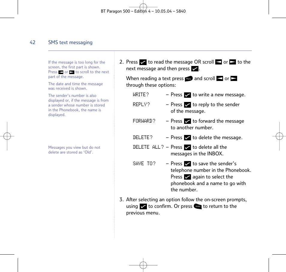 BT PARAGON 500 User Manual | Page 42 / 61