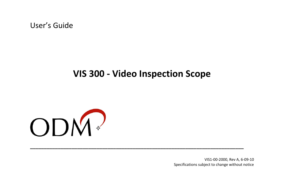 Chemtronics VIS 300 Video Inspection Scope VIS 300B Kit User Manual | 12 pages