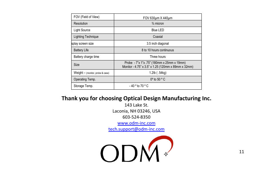 Chemtronics VIS 300 Video Inspection Scope VIS 300B Kit User Manual | Page 12 / 12