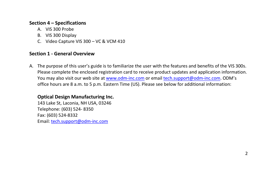 Chemtronics VIS 300 Video Inspection Scope VIS 300B Kit User Manual | Page 3 / 12