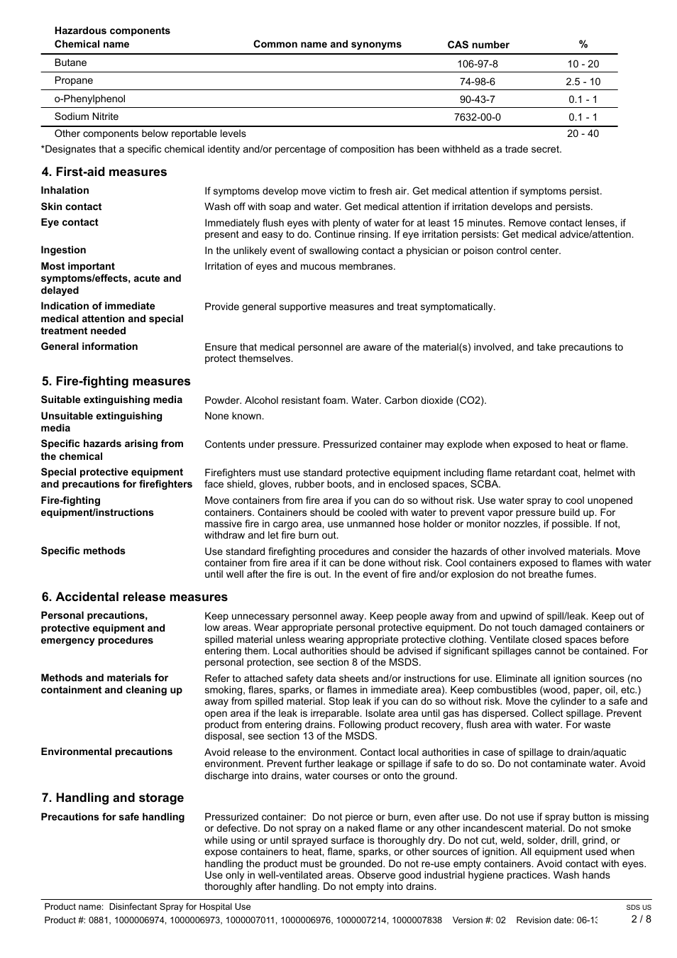 Pro-Link DISINFECTANT SPRAY RA008 EN User Manual | Page 2 / 8
