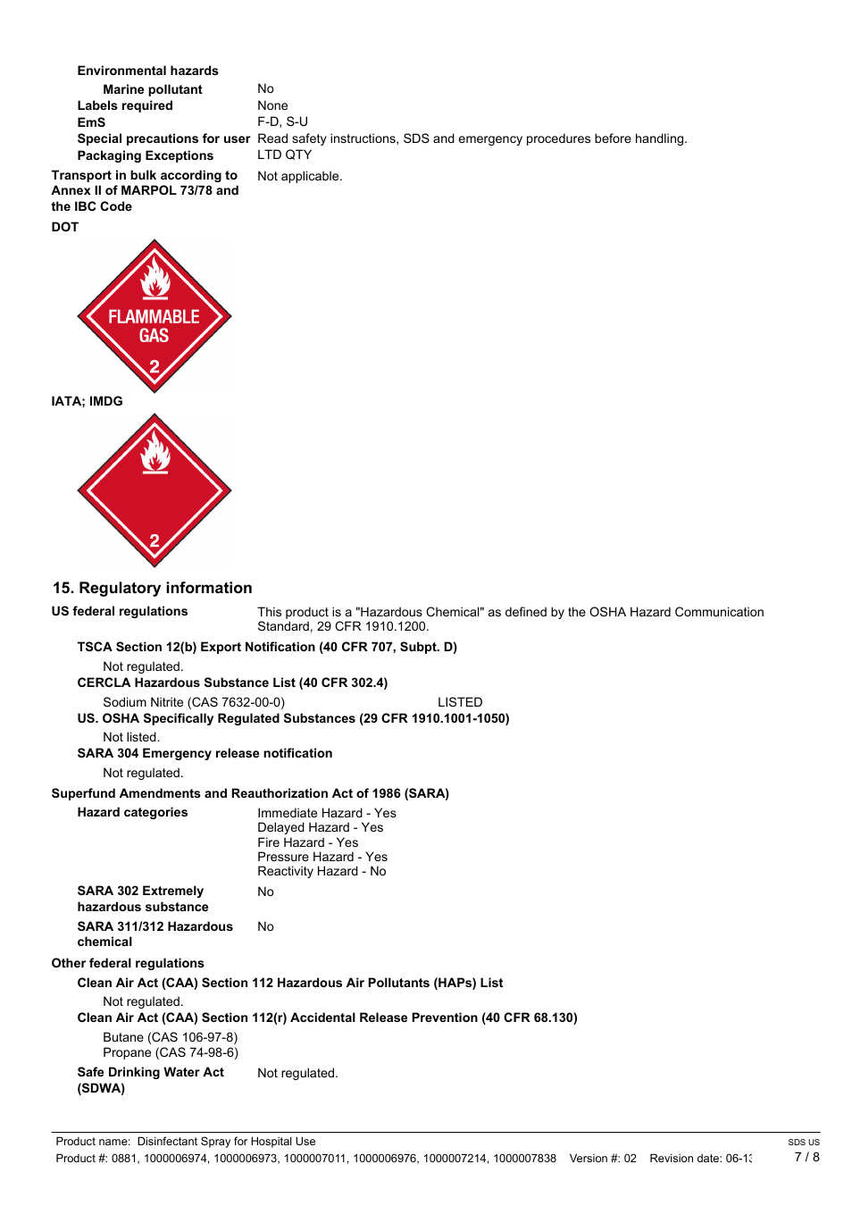 Pro-Link DISINFECTANT SPRAY RA008 EN User Manual | Page 7 / 8