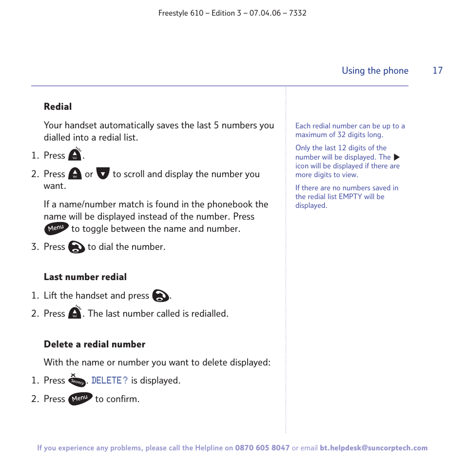 BT 610 User Manual | Page 17 / 52