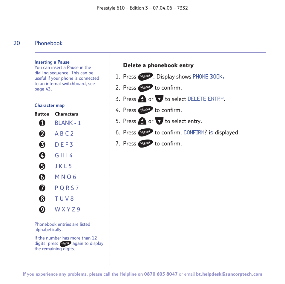 BT 610 User Manual | Page 20 / 52