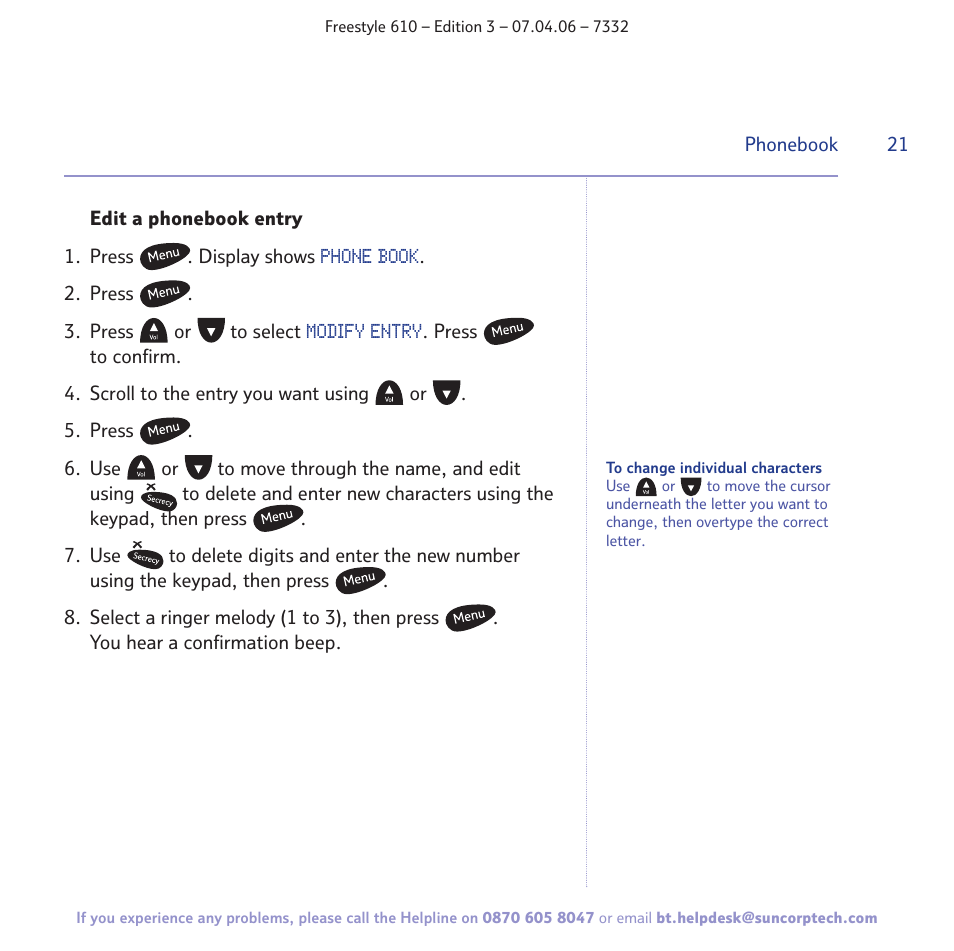 BT 610 User Manual | Page 21 / 52