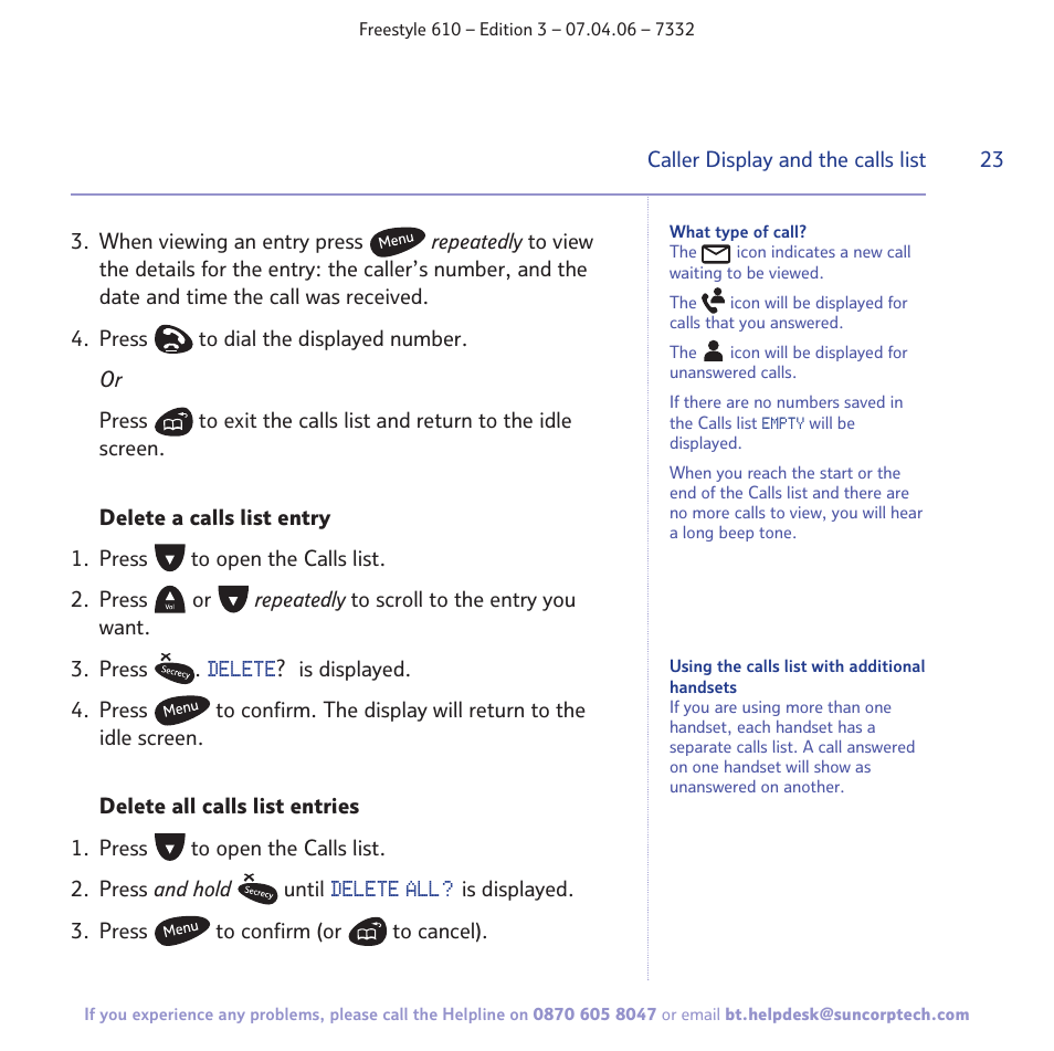 BT 610 User Manual | Page 23 / 52