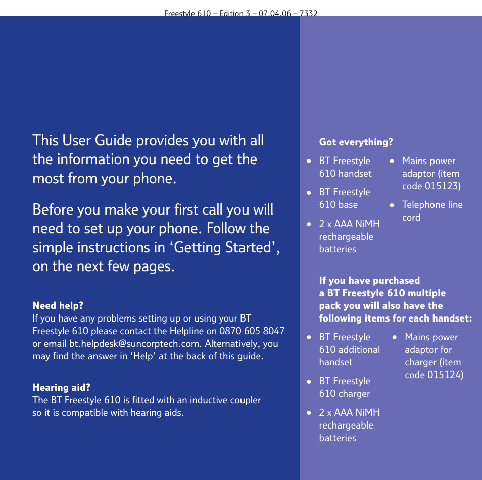 BT 610 User Manual | Page 3 / 52