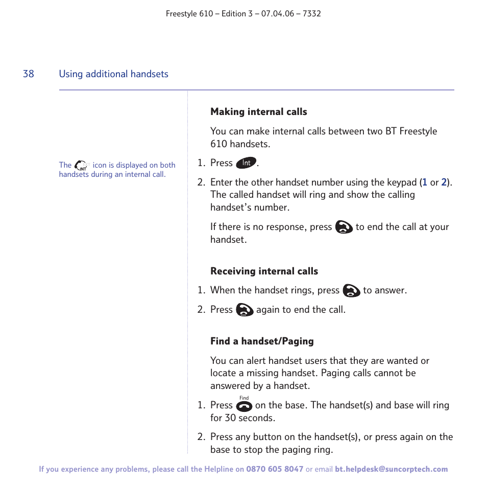 BT 610 User Manual | Page 38 / 52