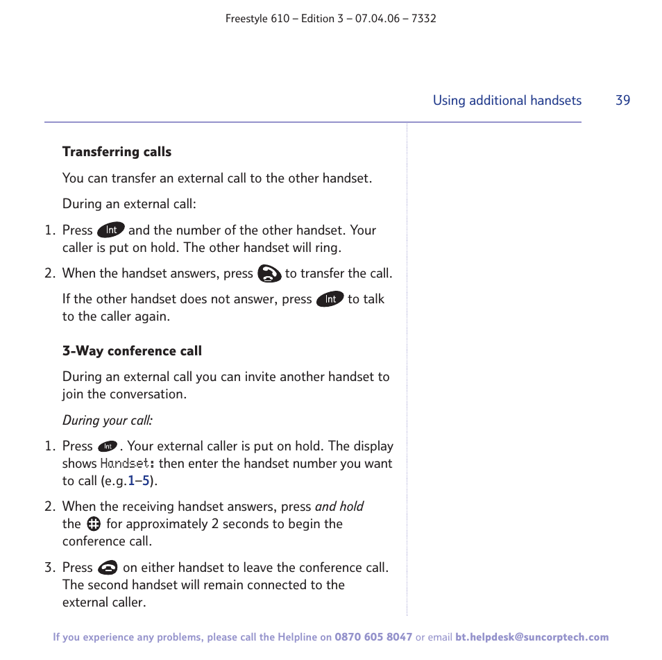 BT 610 User Manual | Page 39 / 52