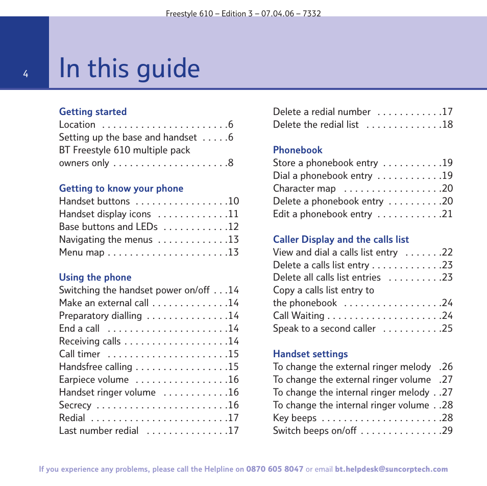 BT 610 User Manual | Page 4 / 52