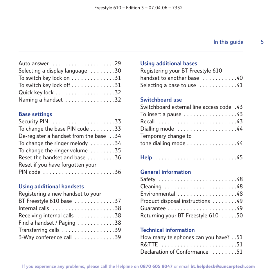 BT 610 User Manual | Page 5 / 52