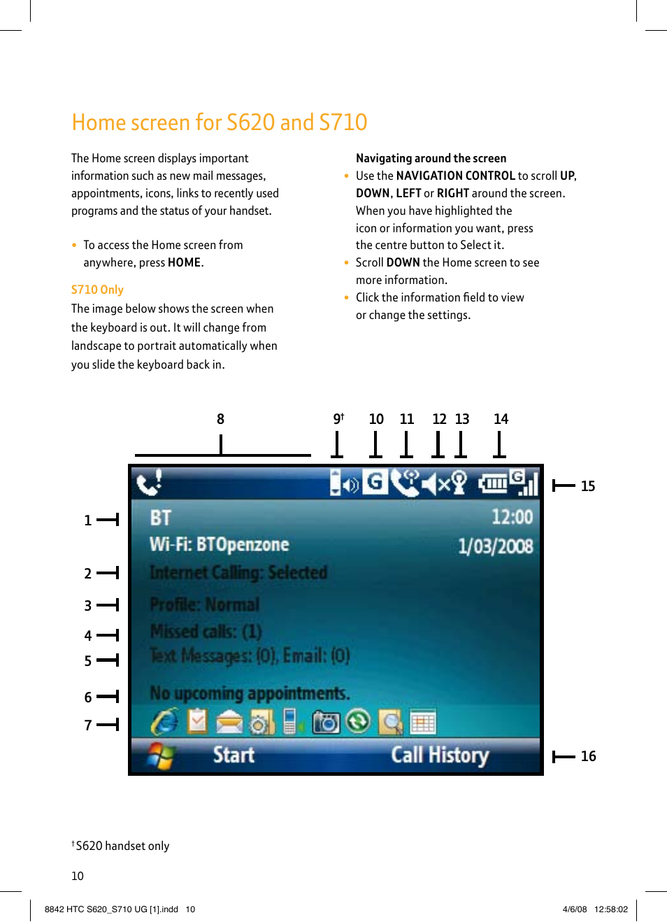 BT HTC S710 User Manual | Page 10 / 48