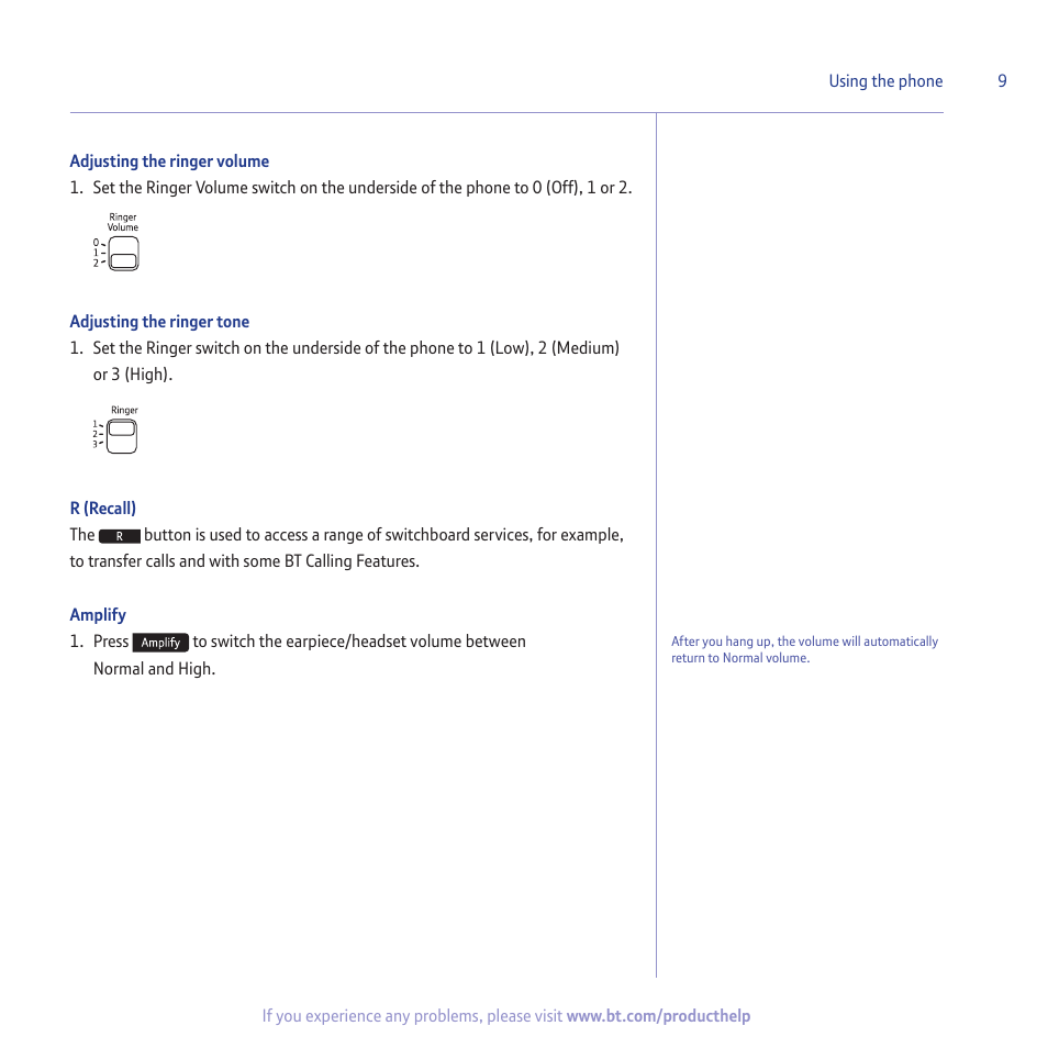 BT CONVERSE 2100 User Manual | Page 9 / 15