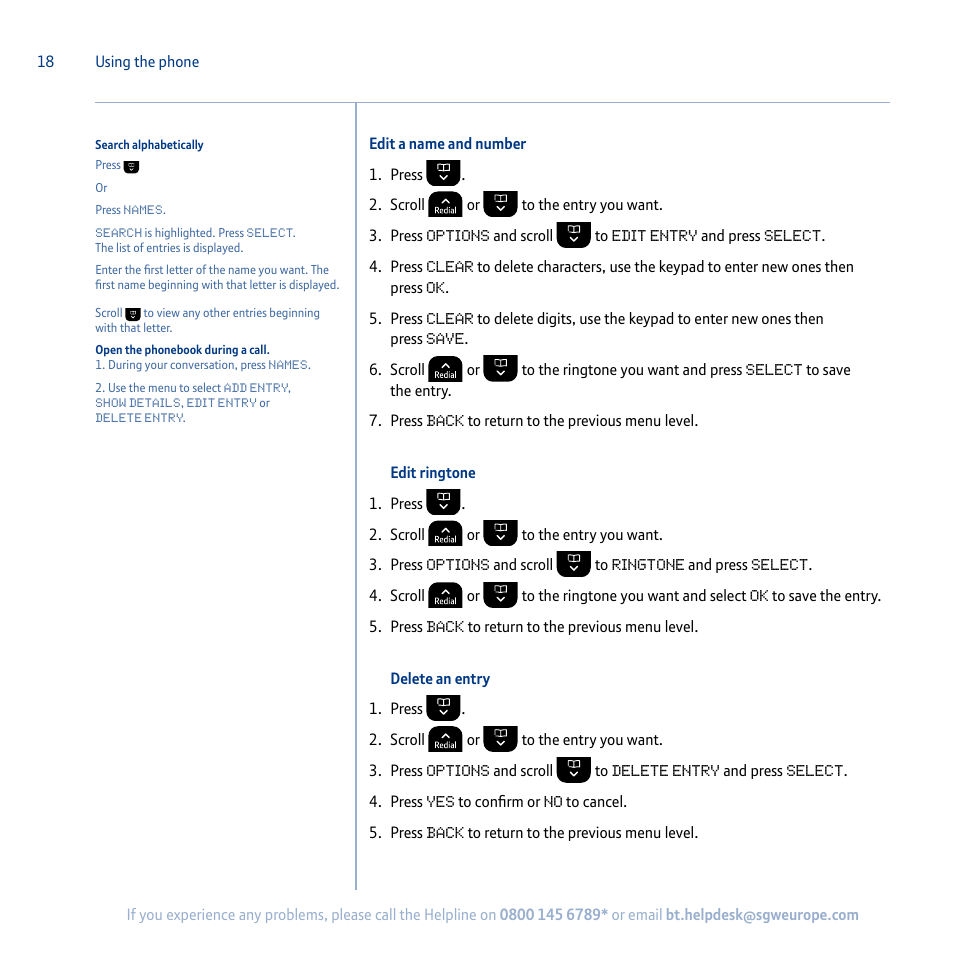 BT Synergy 5100 User Manual | Page 18 / 59