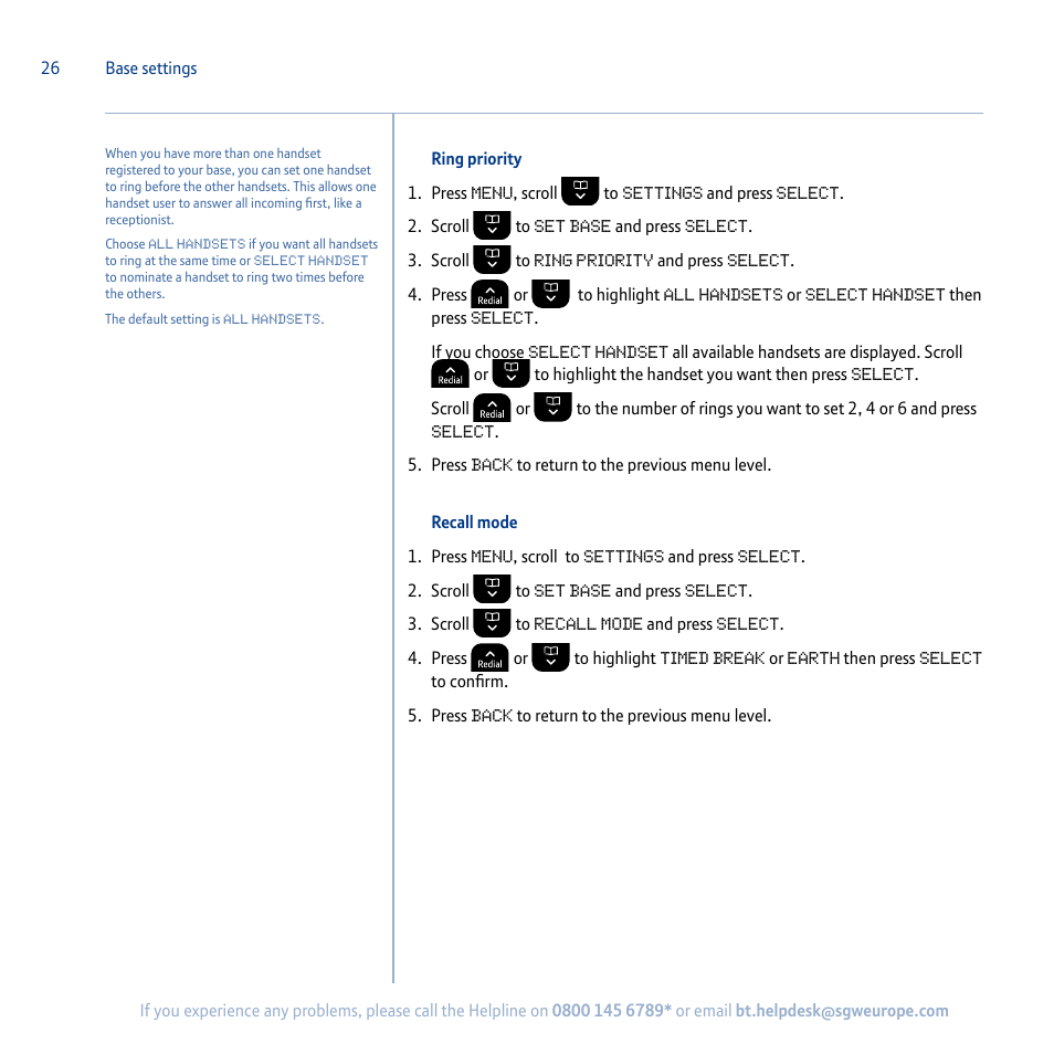 BT Synergy 5100 User Manual | Page 26 / 59