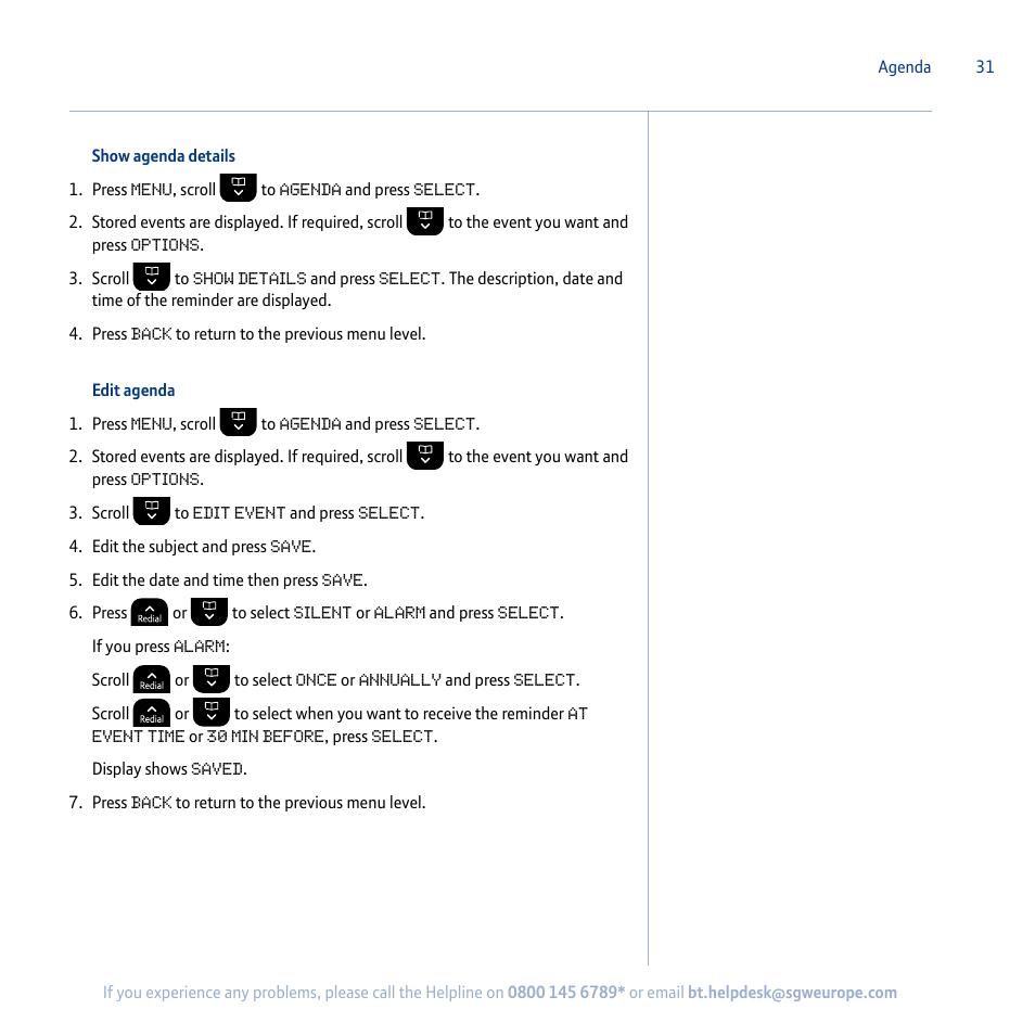 BT Synergy 5100 User Manual | Page 31 / 59