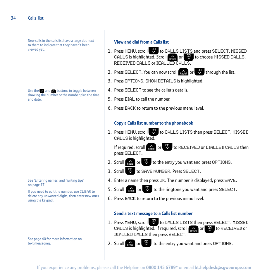BT Synergy 5100 User Manual | Page 34 / 59