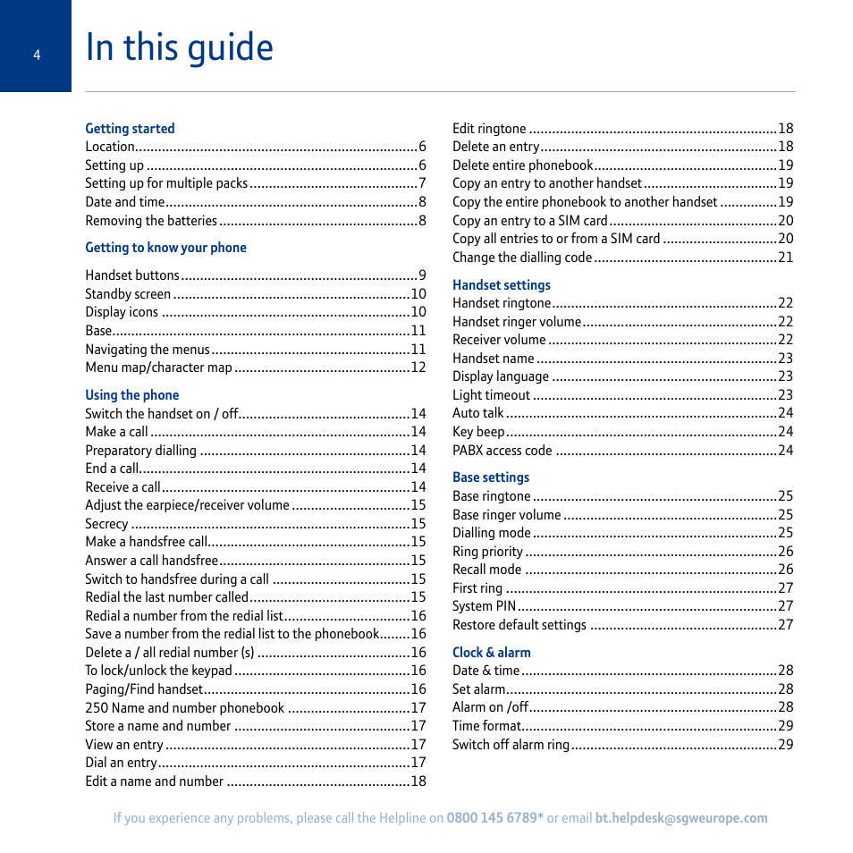 BT Synergy 5100 User Manual | Page 4 / 59