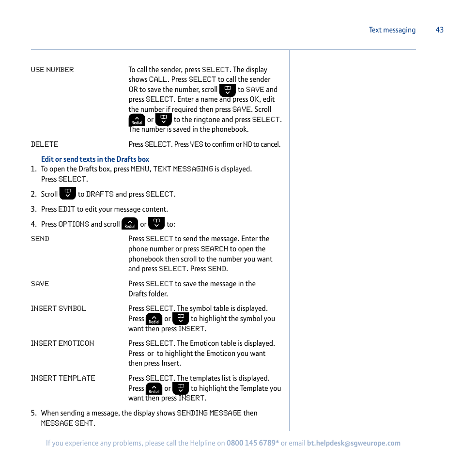 BT Synergy 5100 User Manual | Page 43 / 59