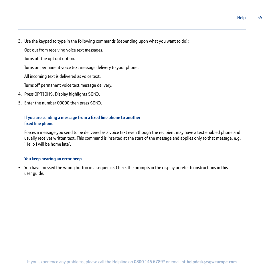 BT Synergy 5100 User Manual | Page 55 / 59
