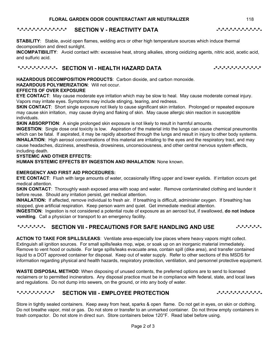 Pro-Link Metered Aerosol - Mango Tango 08656 EN User Manual | Page 2 / 3