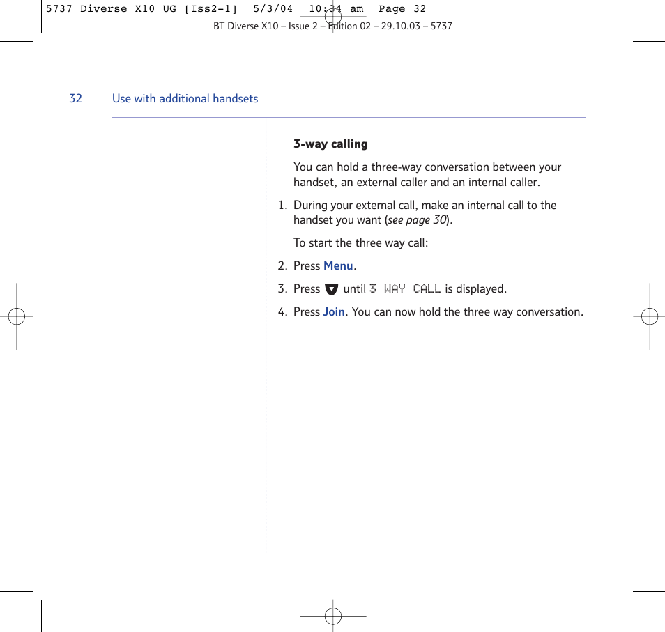 BT DIVERSE X10 User Manual | Page 32 / 88