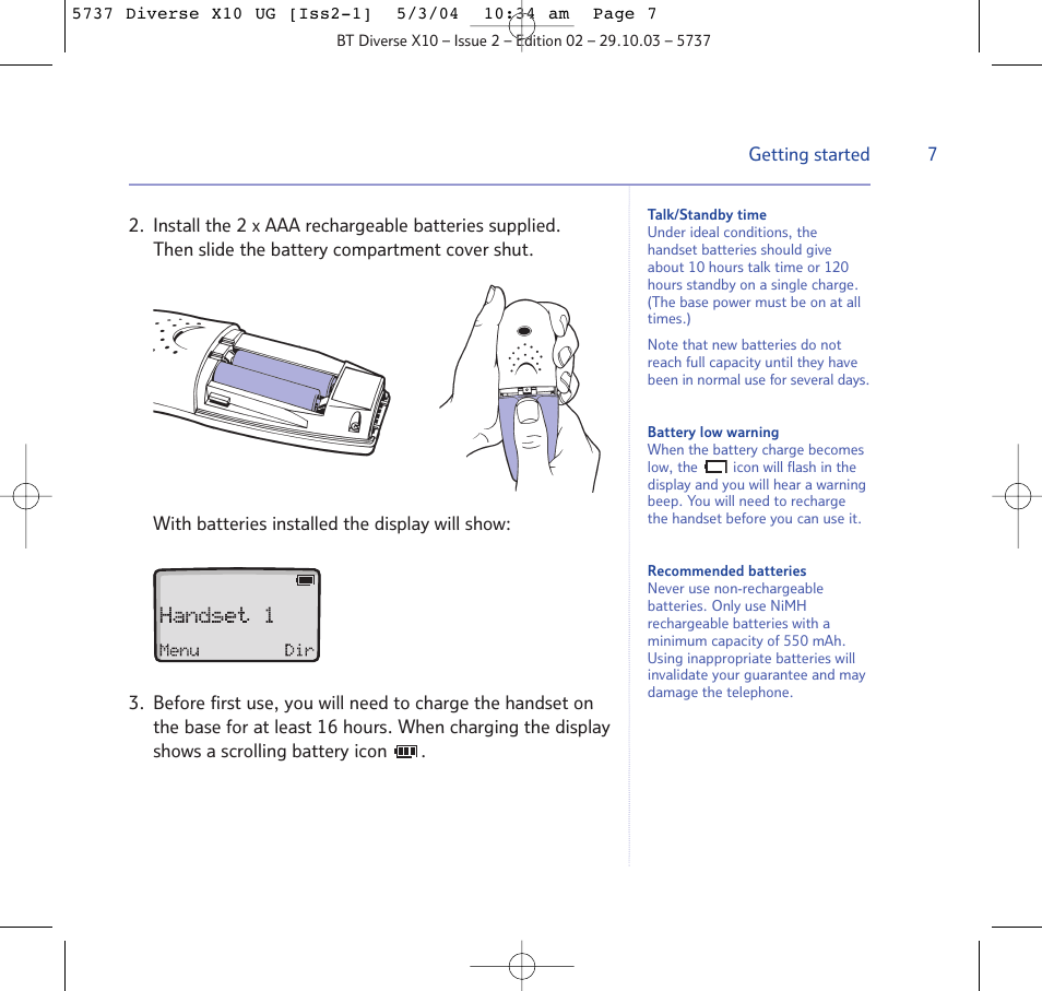 BT DIVERSE X10 User Manual | Page 7 / 88