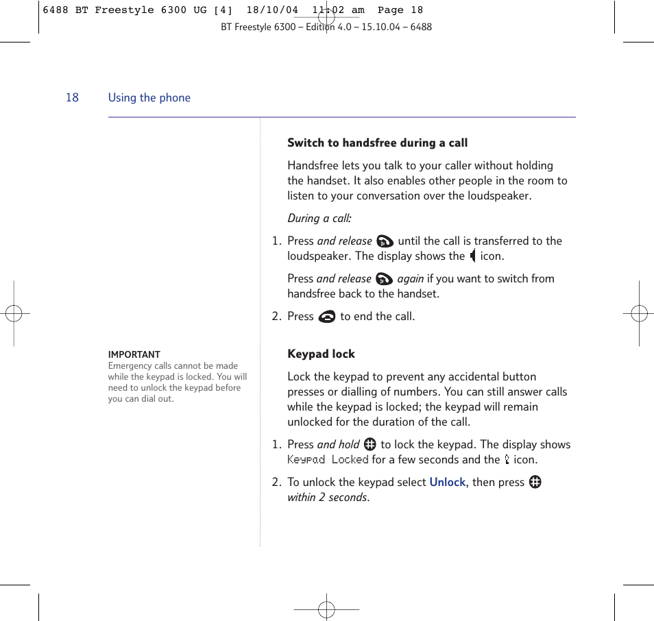 BT 6300 User Manual | Page 18 / 64