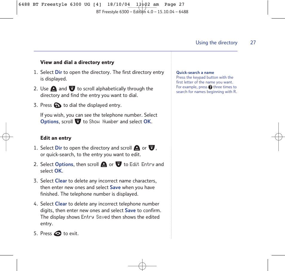 BT 6300 User Manual | Page 27 / 64