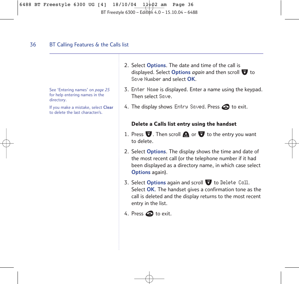 BT 6300 User Manual | Page 36 / 64