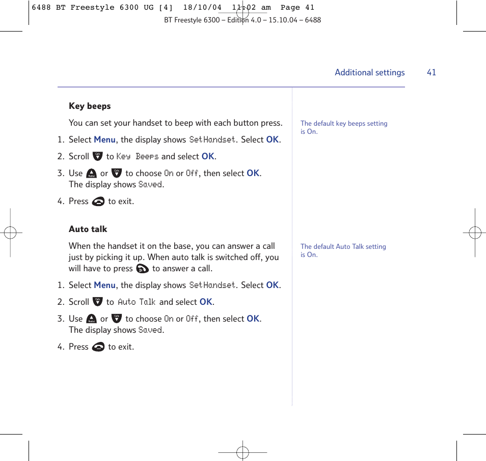 BT 6300 User Manual | Page 41 / 64