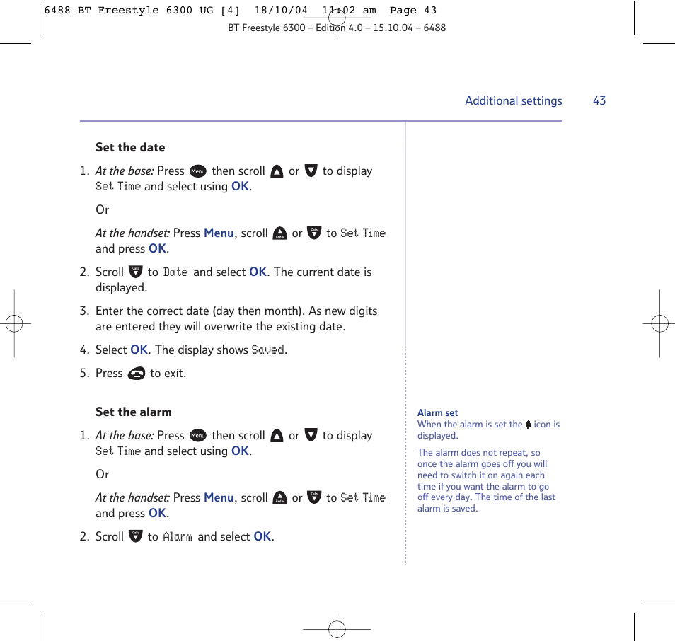 BT 6300 User Manual | Page 43 / 64