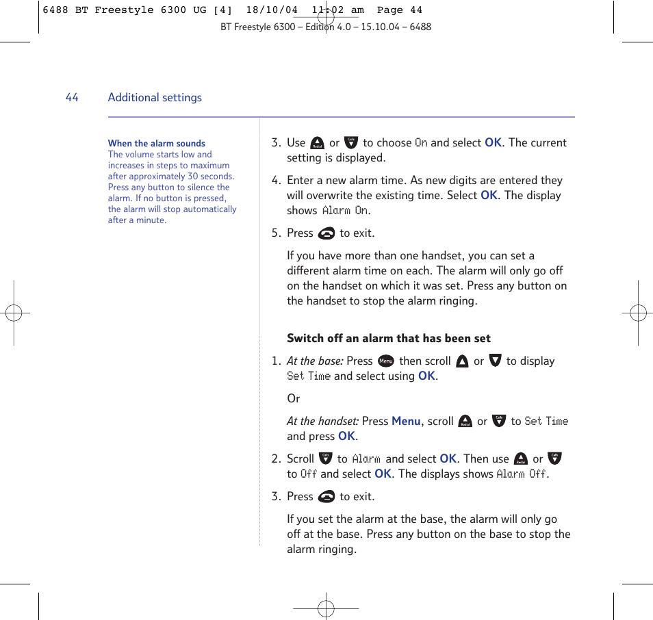 BT 6300 User Manual | Page 44 / 64