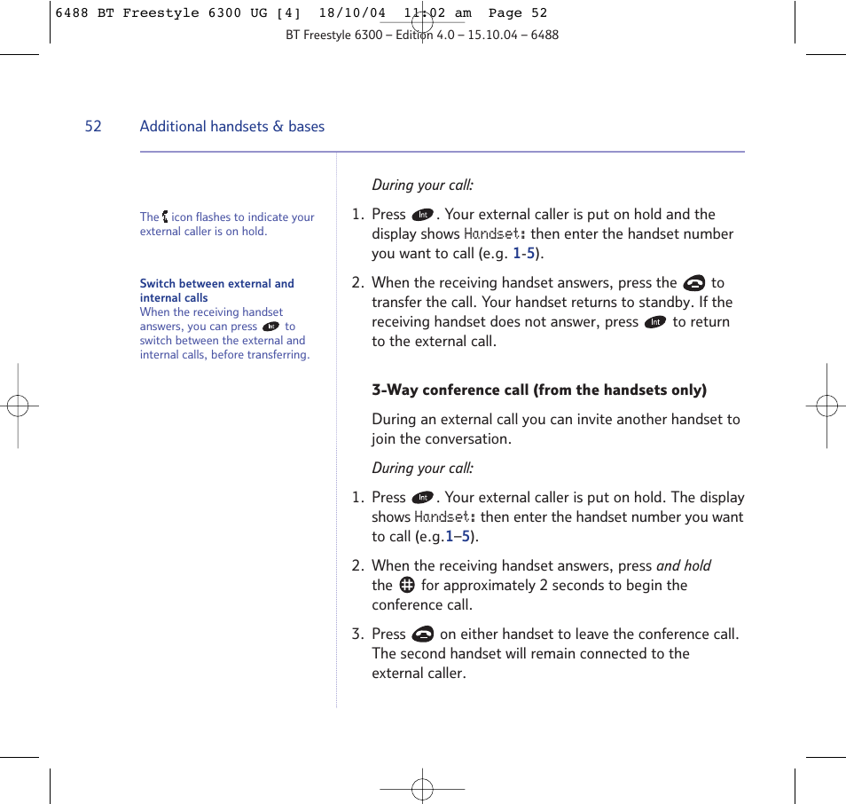 BT 6300 User Manual | Page 52 / 64