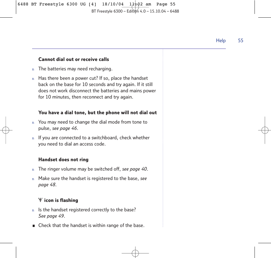 BT 6300 User Manual | Page 55 / 64