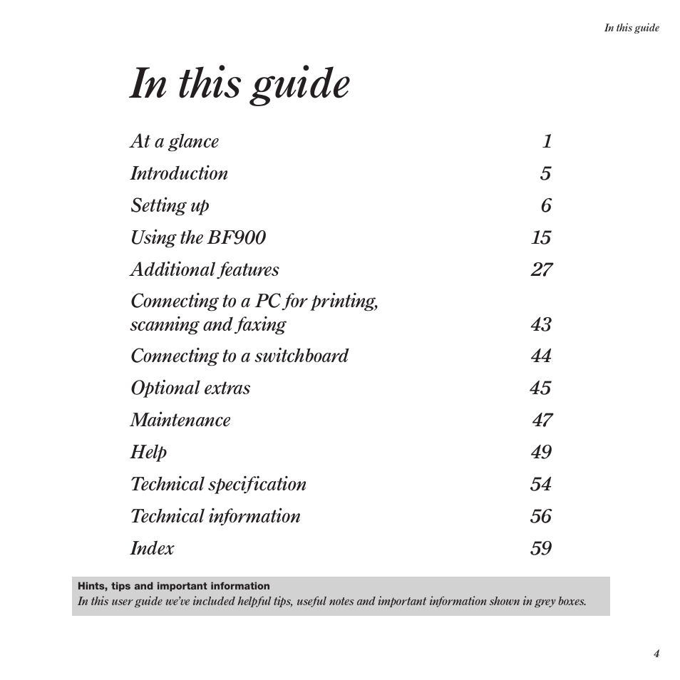 BT BF900 User Manual | Page 5 / 63