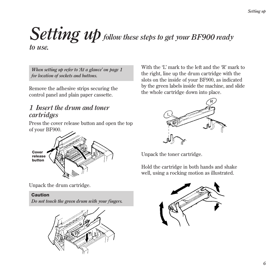 Setting up, Follow these steps to get your bf900 ready to use | BT BF900 User Manual | Page 7 / 63