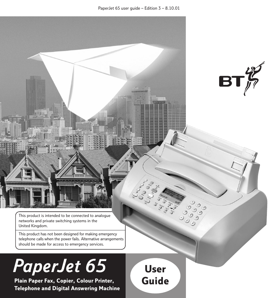 BT PaperJet 65 User Manual | 65 pages