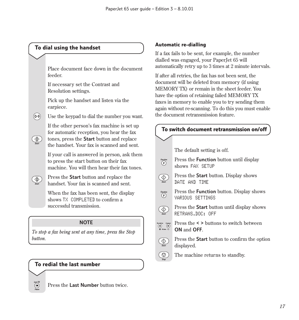 BT PaperJet 65 User Manual | Page 19 / 65