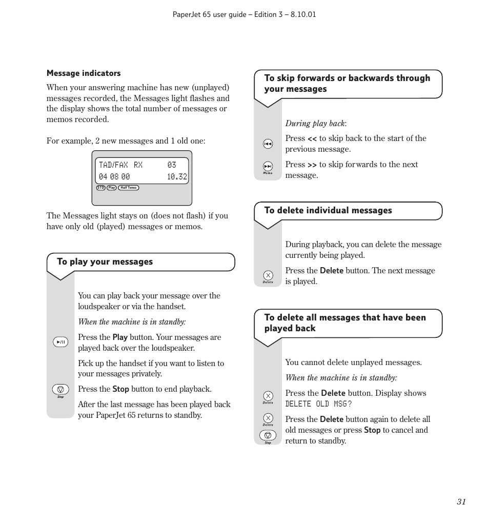 BT PaperJet 65 User Manual | Page 33 / 65
