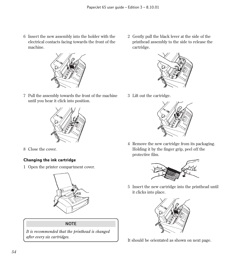 BT PaperJet 65 User Manual | Page 56 / 65