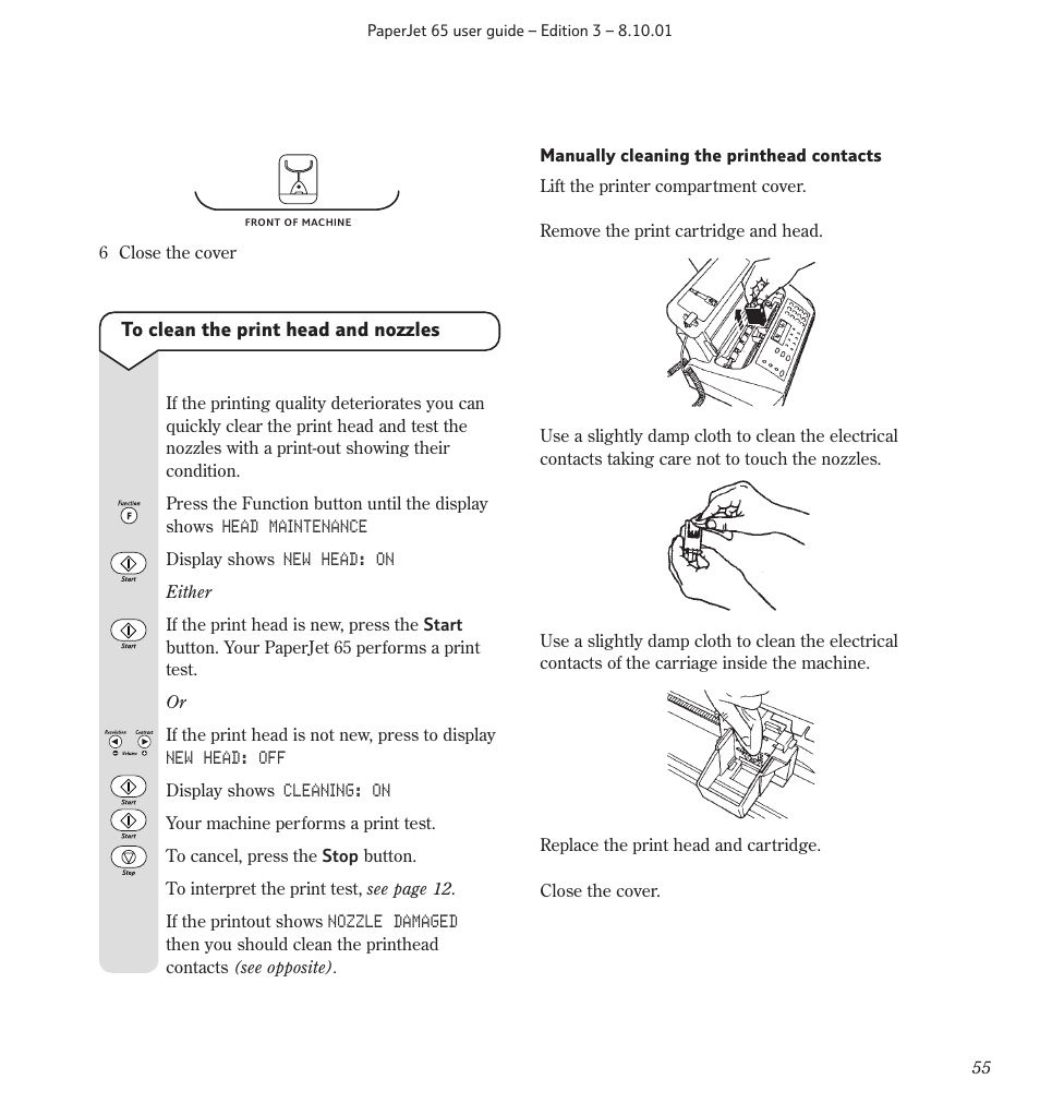 BT PaperJet 65 User Manual | Page 57 / 65