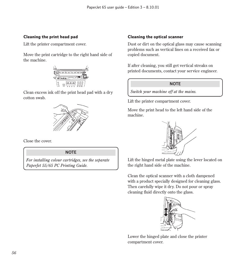 BT PaperJet 65 User Manual | Page 58 / 65