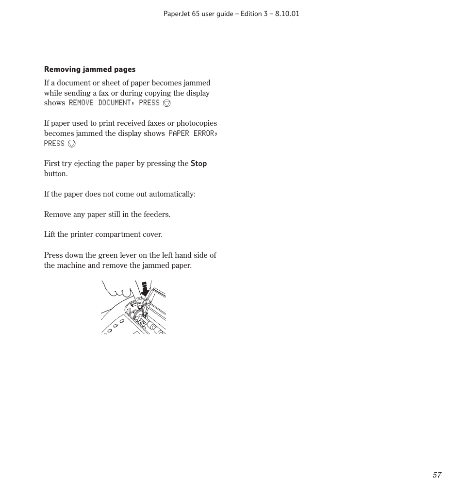 BT PaperJet 65 User Manual | Page 59 / 65