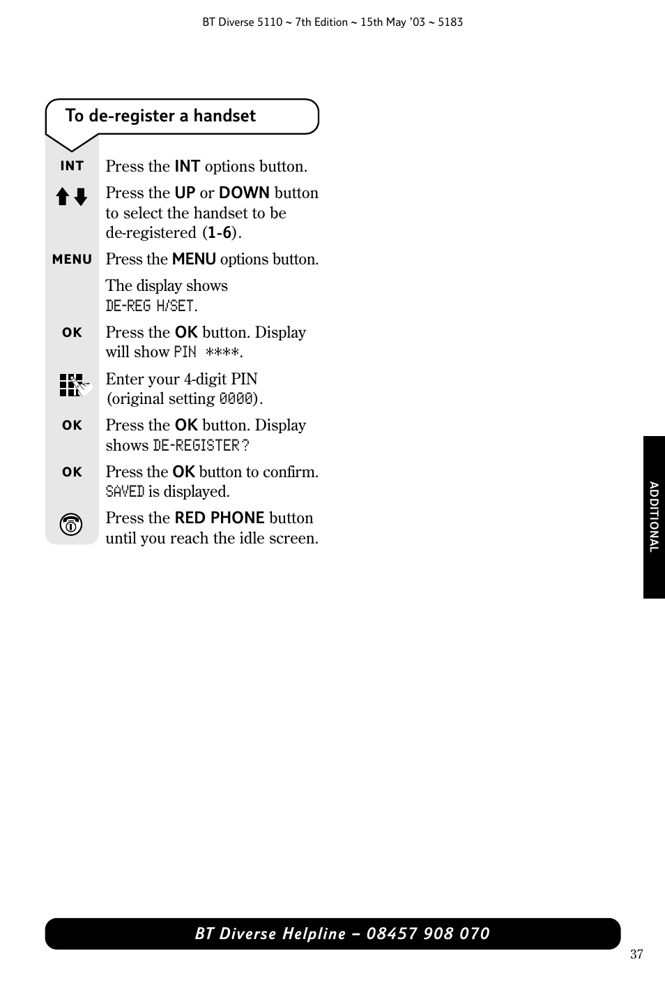 BT 5110 User Manual | Page 39 / 47