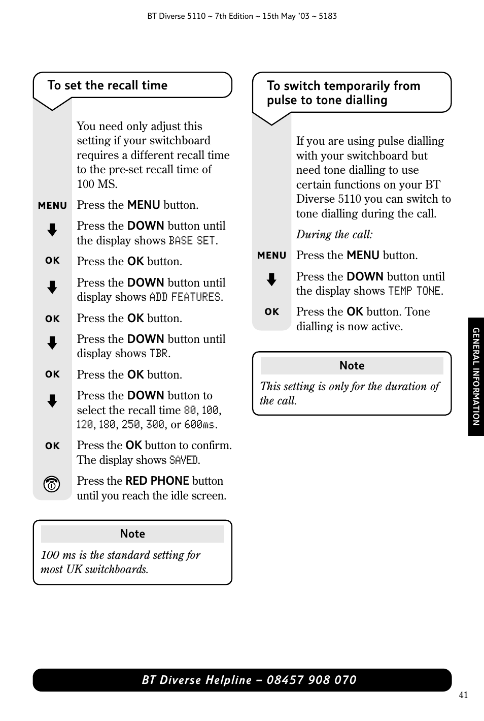 BT 5110 User Manual | Page 43 / 47