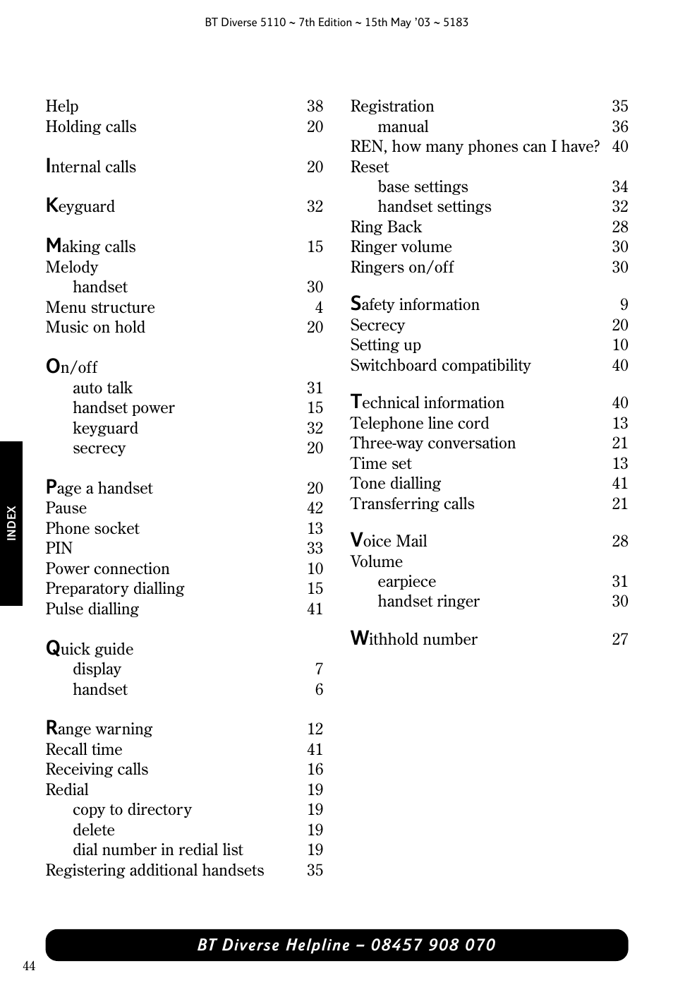 BT 5110 User Manual | Page 46 / 47