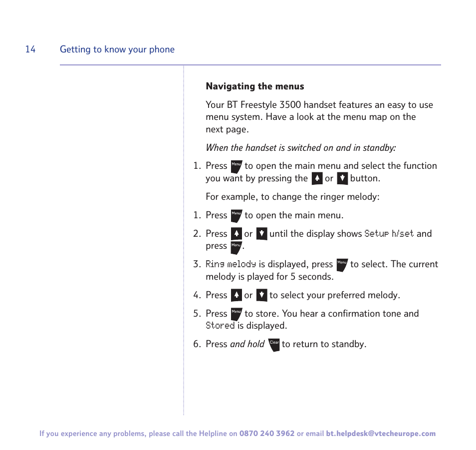BT Freestyle 3500 User Manual | Page 14 / 64