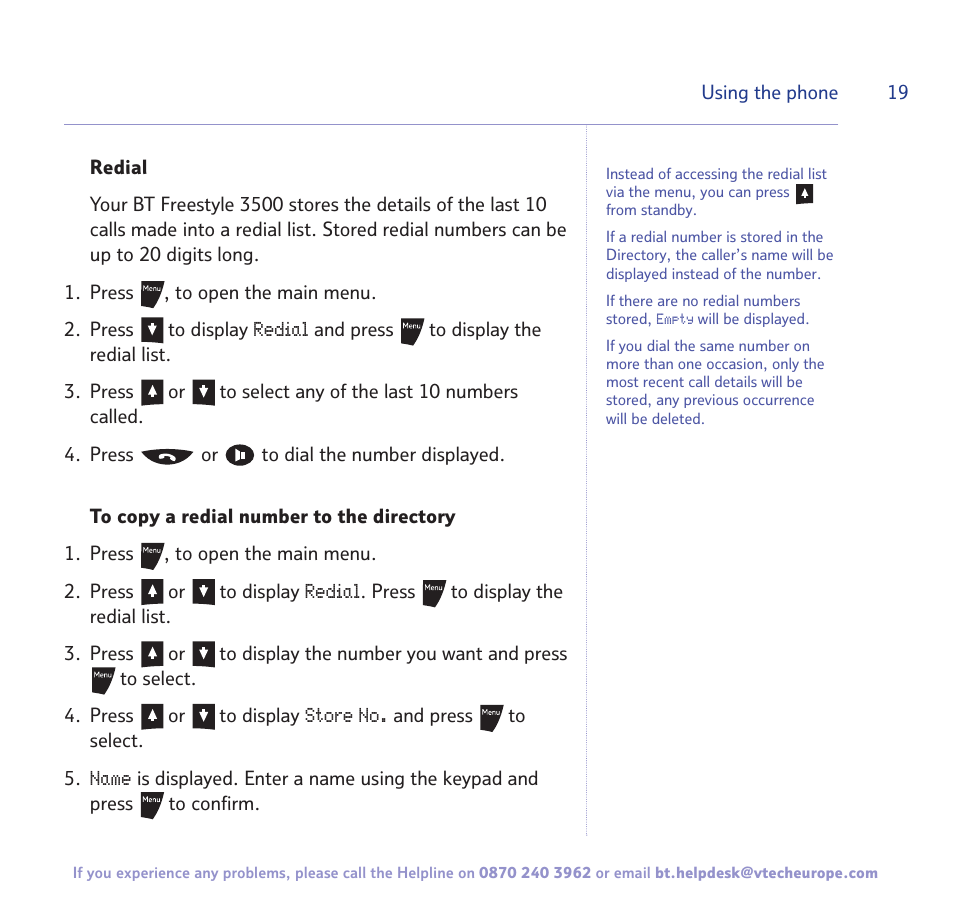 BT Freestyle 3500 User Manual | Page 19 / 64